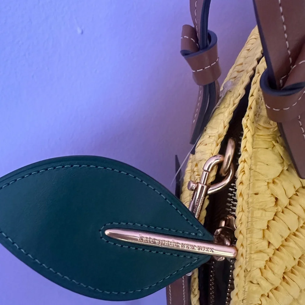 Nwt Kate spade lemon drop straw lemon crossbody bag - Picture 10 of 13